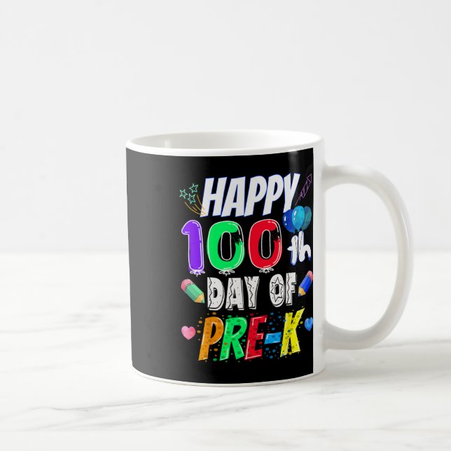 Caneca De Café 100.º Dia De Professores Presentes 100 Dias De Pro (Direita)