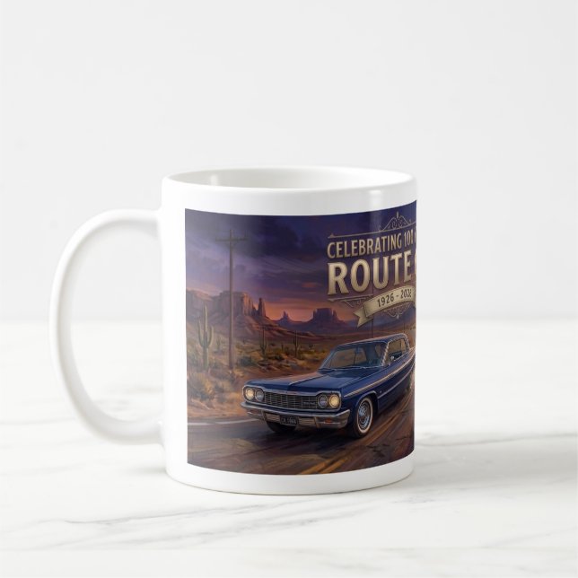 Caneca De Café 100 Anos Da Rota 66 (Esquerda)