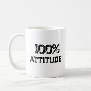 Caneca De Café 100% ATITUDE – Presente de Escritório Personalizáv