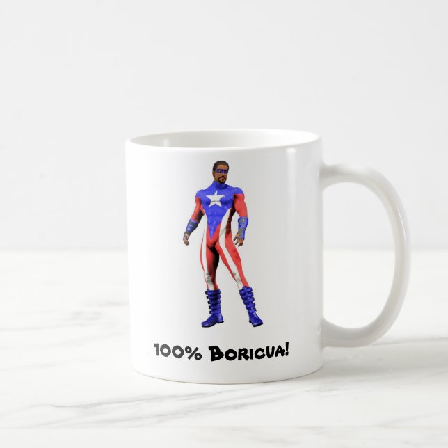 Caneca De Café 100% Boricua Mug (Direita)