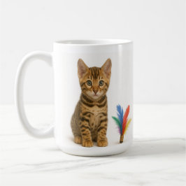 Caneca De Café 100% de Chance de Caos - Estilo de Kitten Bengal
