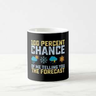 Caneca De Café 100% De Chance De Mim Dizendo A Previsão Meteoro