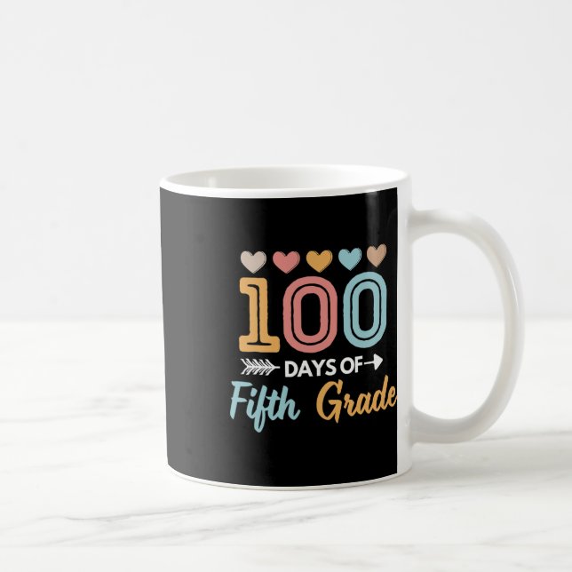 Caneca De Café 100 Dias Bons De Professores Do Grau 5 (Direita)
