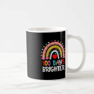 Caneca De Café 100 dias Brighter Rainbow 100º Dia do Teac Escolar