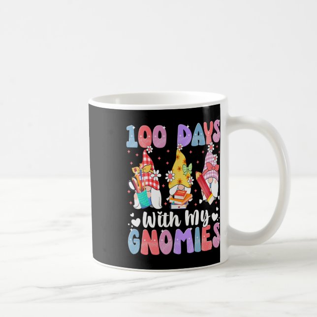 Caneca De Café 100 Dias Com Meus Gnomos 100 Dias De Ensino Escola (Direita)