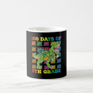 Caneca De Café 100 Dias da Escola T Rex Dinossauro da 5ª Série