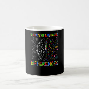 Caneca De Café 100 Dias De Abraçar Diferenças Professor De Educaç