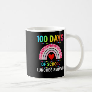 Caneca De Café 100 Dias De Almoços Escolares Servidos Almoço Alar