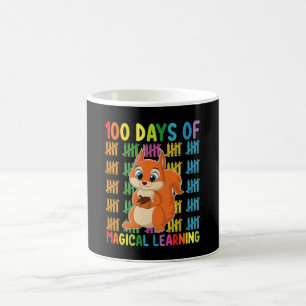 Caneca De Café 100 Dias De Aprendizado Mágico Escola de Esquilo