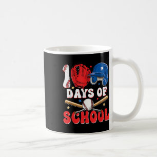 Caneca De Café 100 Dias De Basebol Escolar 100.º Dia Para Rapazes