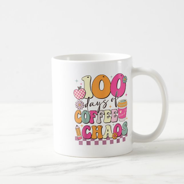 Caneca De Café 100 Dias De Café E Caos 100 Dias De Escola (Direita)