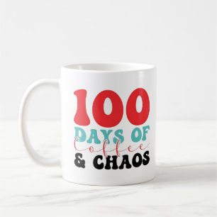 Caneca De Café 100 dias de café e caos 2025