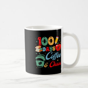 Caneca De Café 100 Dias De Café E Professora Engraçada Em Caos