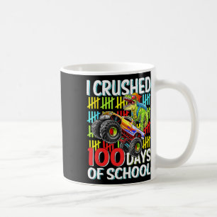 Caneca De Café 100 Dias De Caminhão Monstro Da Escola T-rex, 100 