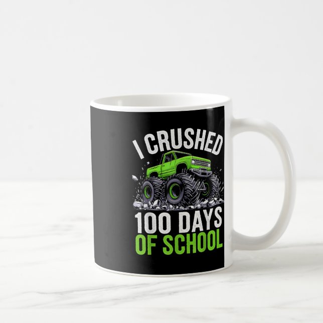 Caneca De Café 100 Dias De Caminhão-Monstro Escolar 100.º Dia De (Direita)