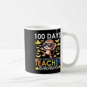 Caneca De Café 100 Dias De Dirigir Meu Professor Bananas 100 Dias