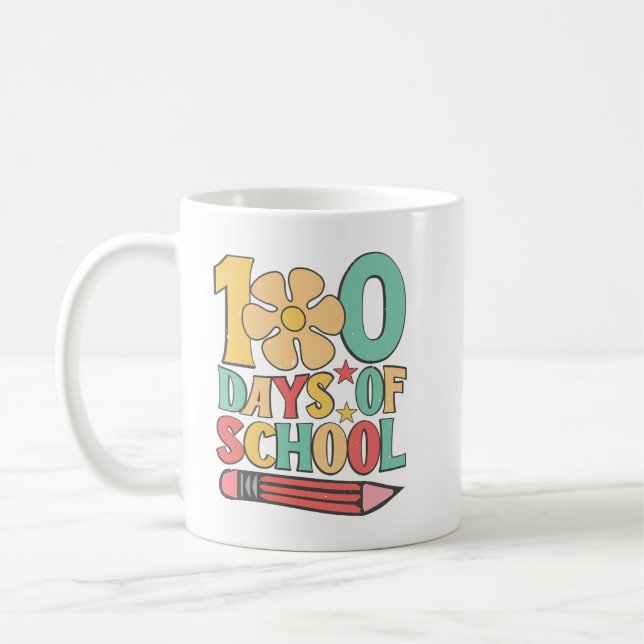 Caneca De Café 100 dias de escola (Esquerda)
