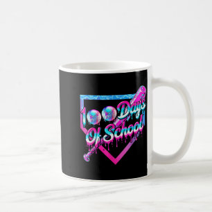 Caneca De Café 100 Dias De Escola Beisebol Sorvete Do 100º Dia Bo