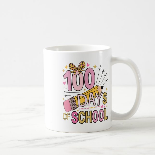 Caneca De Café 100 Dias De Escola Coleta Arco 100º Dia (Direita)