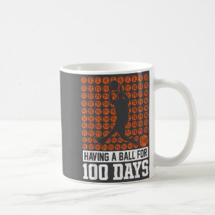 Caneca De Café 100 Dias de Escola de Basquete Bobo 100 Dias de Es