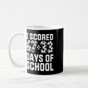 Caneca De Café 100 Dias De Escola Futebol Marcou Seis Sete 67+33
