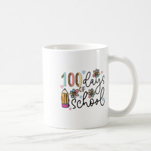 Caneca De Café 100 Dias De Escola Professor 100º Dia De Escola Re