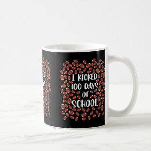Caneca De Café 100 Dias De Estudante De Jogadores De Futebol Da E