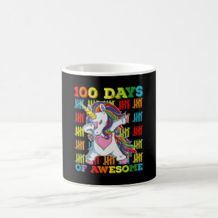 Caneca De Café 100 Dias De Incrível Unicórnio 100º Dia Da Escola