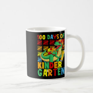Caneca De Café 100 Dias De Jardim De Infância Dinossauro 100º Dia
