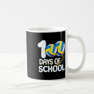 Caneca De Café 100 Dias De Jogador De Voleibol Escolar