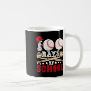 Caneca De Café 100 Dias De Professora De Beisebol Escolar