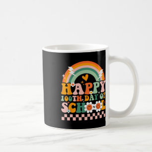 Caneca De Café 100 Dias De Professores Crianças Retro Groovy 100º