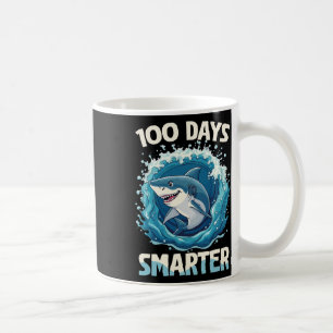 Caneca De Café 100 Dias De Tubarão Engraçado Mais Inteligente 100