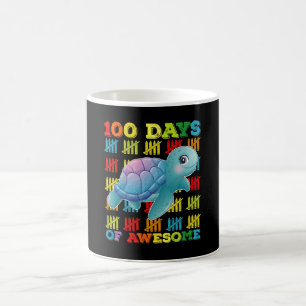 Caneca De Café 100 Dias De Uma Tartaruga Incrível 100º Dia Da Esc
