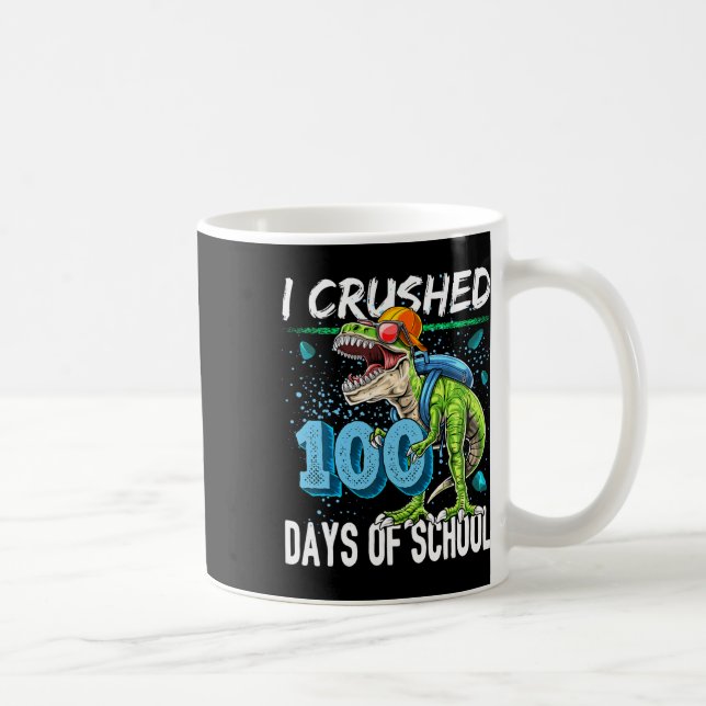 Caneca De Café 100 Dias Esmagados De Professora De Dinossauro Da  (Direita)