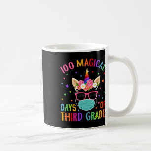 Caneca De Café 100 Dias Mágicos De Unicórn Mas Da Escola Do Terce