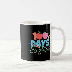 Caneca De Café 100 Dias Mais Brilhante 100º Dia De Estudantes Esc