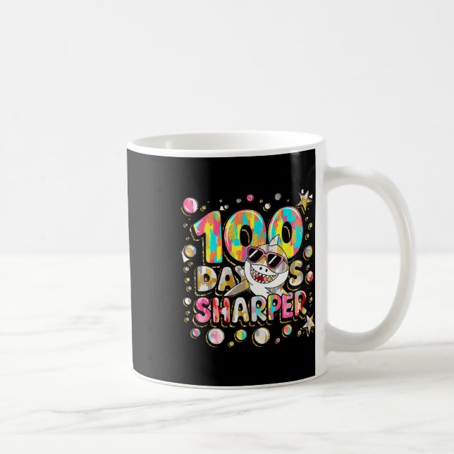 Caneca De Café 100 Dias Mais Inteligente De Tubarão Mais Intelige (Direita)