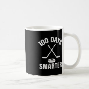 Caneca De Café 100 Dias Mais Inteligente Estudante De Hóquei Esco