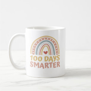 Caneca De Café 100 dias mais inteligentes 100 dias de escola Boho