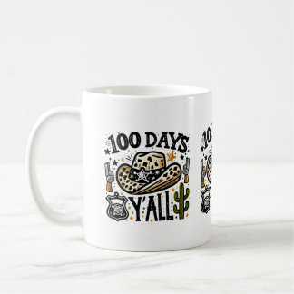 Caneca De Café 100 Dias Por Ano, 100 Dias De Engraçado Escolar