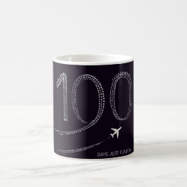Caneca De Café 100 Dias Voando Por Jato