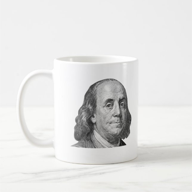 Caneca De Café 100 dólares, Benjamin Franklin (Esquerda)