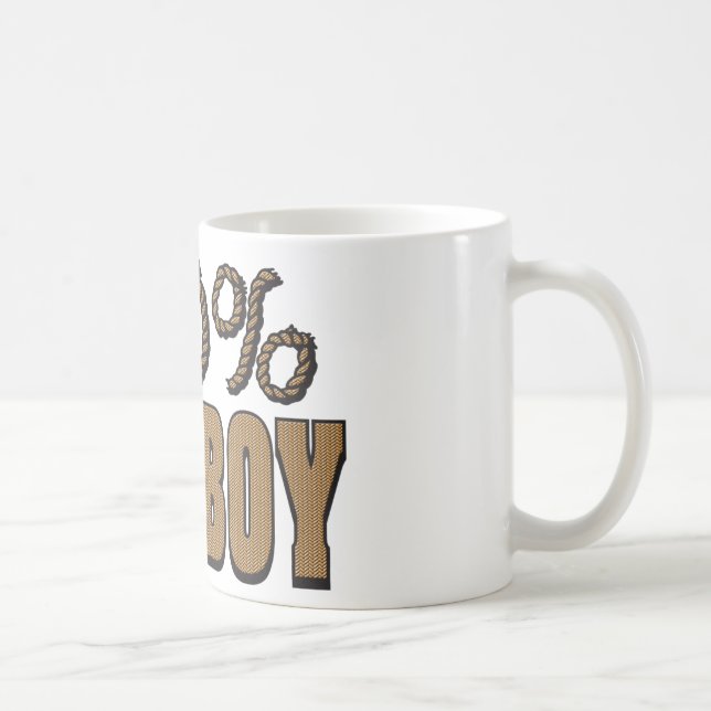 Caneca De Café 100 Por Cowboy (Direita)