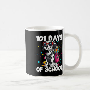 Caneca De Café 101 Dias De Menino De Cachorro Da Escola 100. º Di
