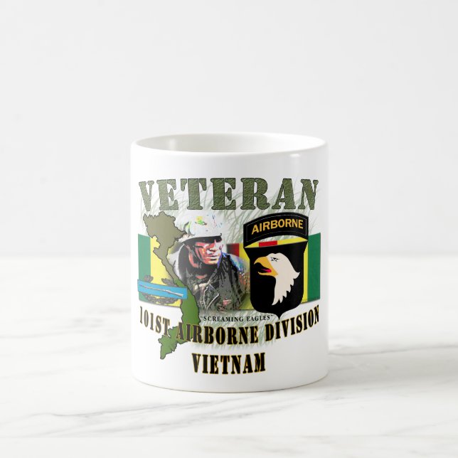 Caneca De Café 101st Div-Vietnam transportado por via aérea (Centro)