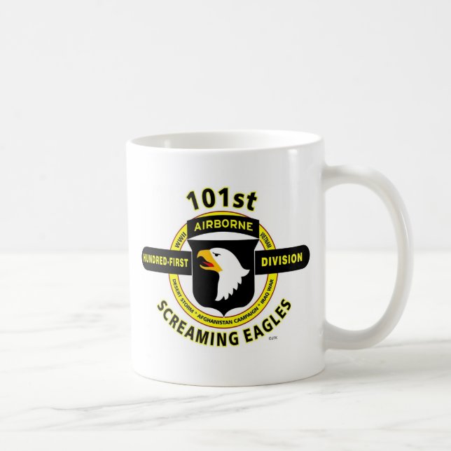 CANECA DE CAFÉ 101ST DIVISÃO AEROTRANSPORTADA "EAGLES GRITANDO " (Direita)