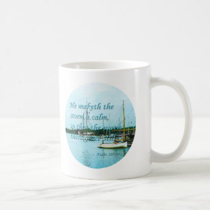 Caneca De Café 107:29 do salmo ele maketh a tempestade uma calma