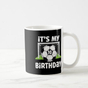 Caneca De Café 10 Anos de Idade Futebol 10º Aniversário Jogador C