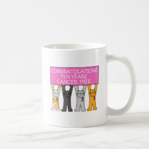 Caneca De Café 10 anos de Parabéns sem Cancer